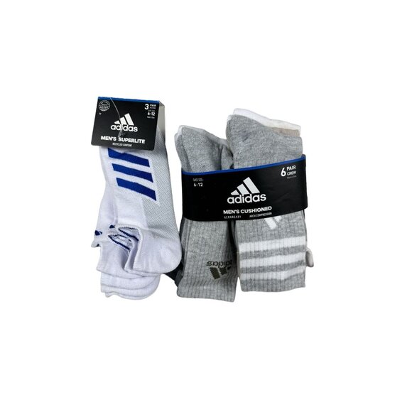 adidas Other - Adidas Mens Cushioned & Superlite Socks Multi-Pack